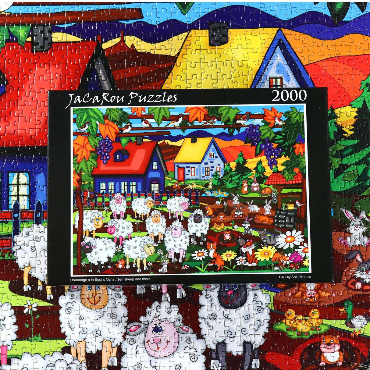 10 Sheep and More 2000 Piece Jigsaw Puzzle by JaCaRou Puzzles - JaCaRou Puzzles Inc. - Jigsaw Puzzles - The Puzzle Center -