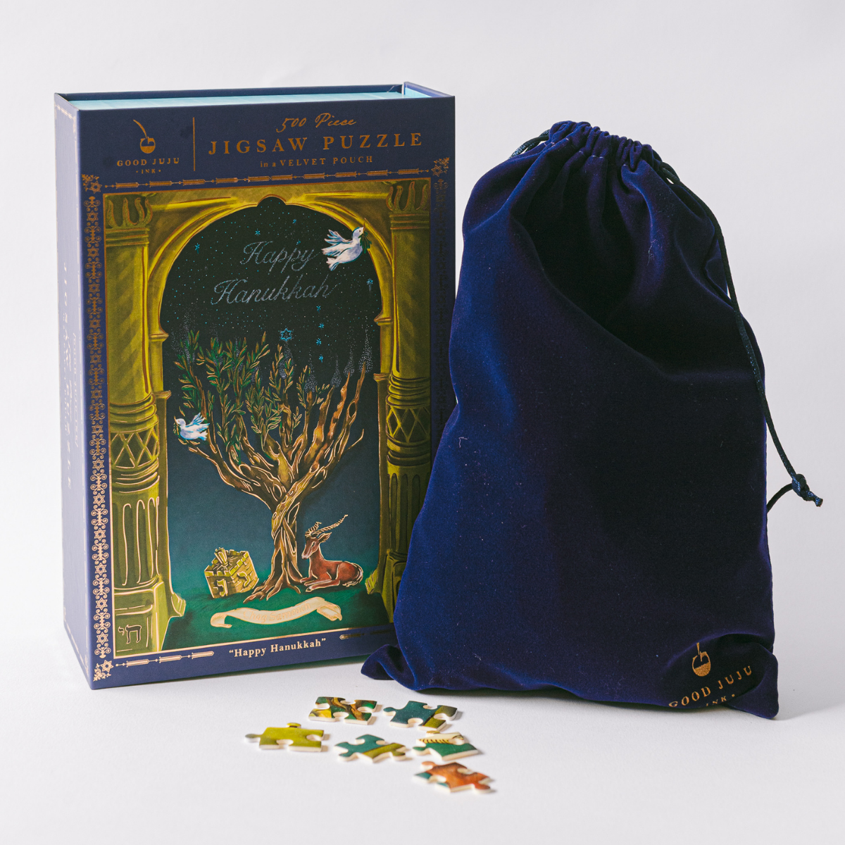 Happy Hanukkah 500 Piece Jigsaw Puzzle | Good Juju Ink