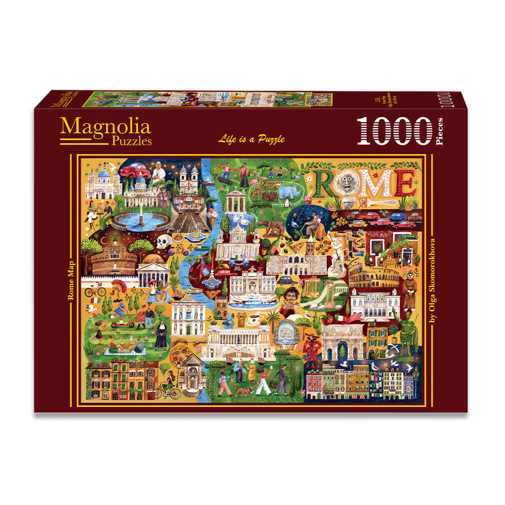 Pre-Order - Rome Map 1000 Piece Jigsaw Puzzle | Magnolia