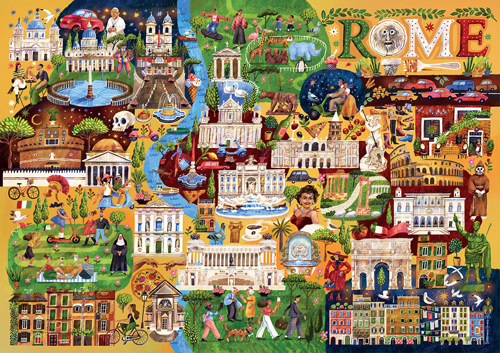 Pre-Order - Rome Map 1000 Piece Jigsaw Puzzle | Magnolia