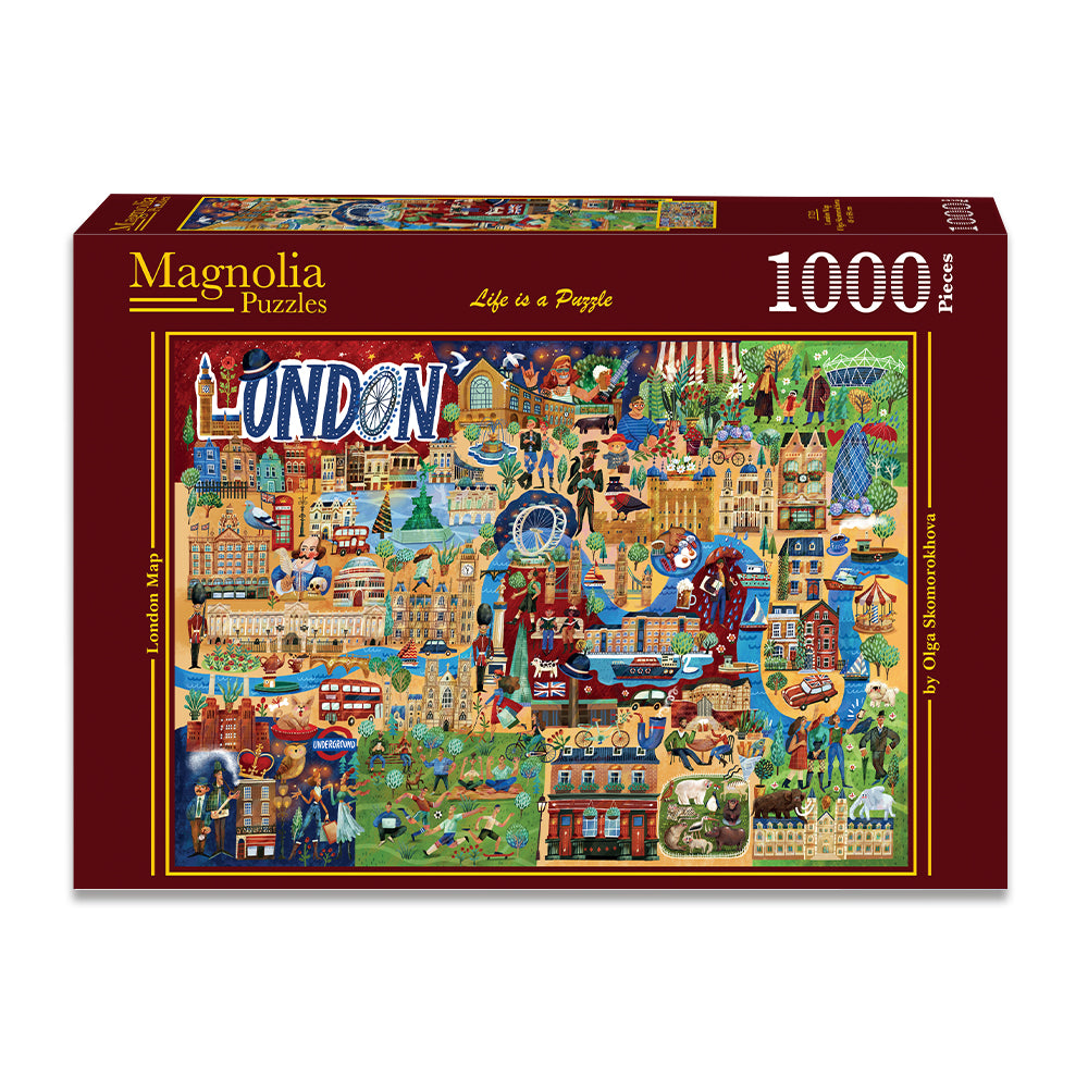 Pre-Order - London Map 1000 Piece Jigsaw Puzzle | Magnolia