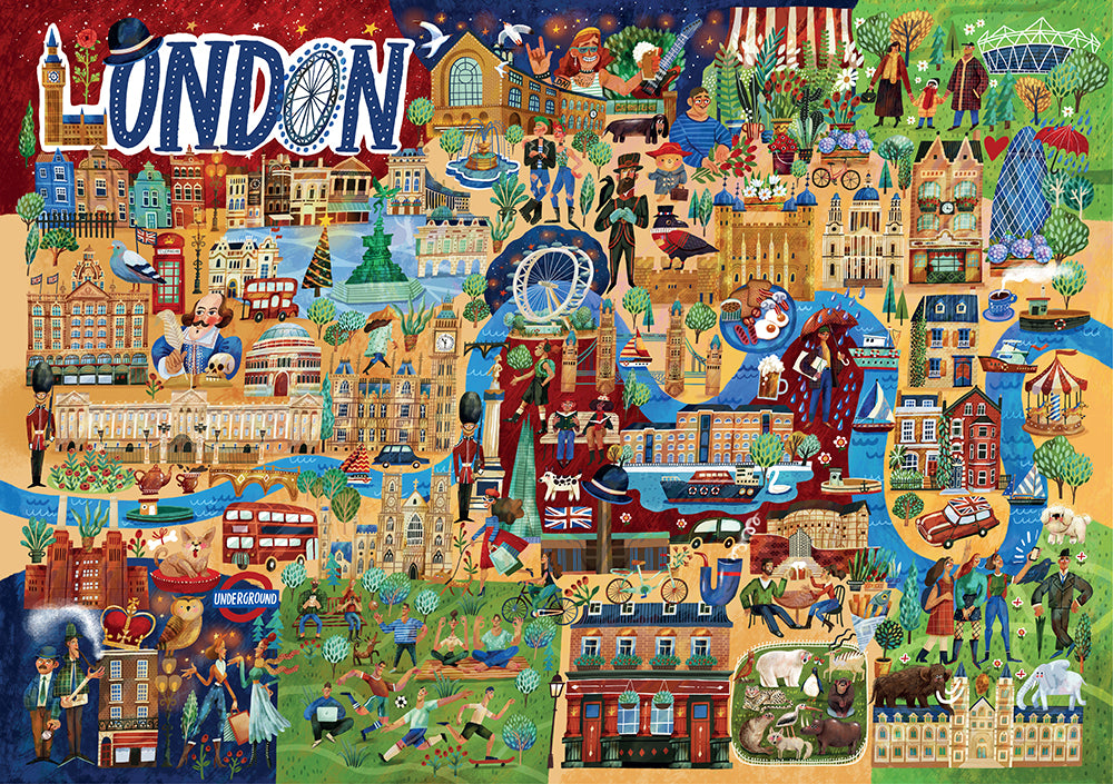 Pre-Order - London Map 1000 Piece Jigsaw Puzzle | Magnolia