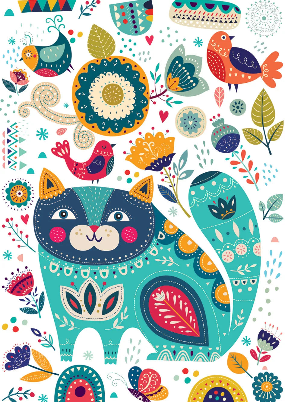 Cat & Birds 1000 Piece Jigsaw Puzzle | Yazz