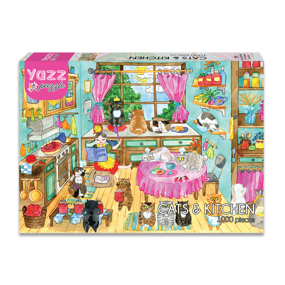 Pre-Order - Cats & Kitchen 1000 Piece Jigsaw Puzzle | Yazz