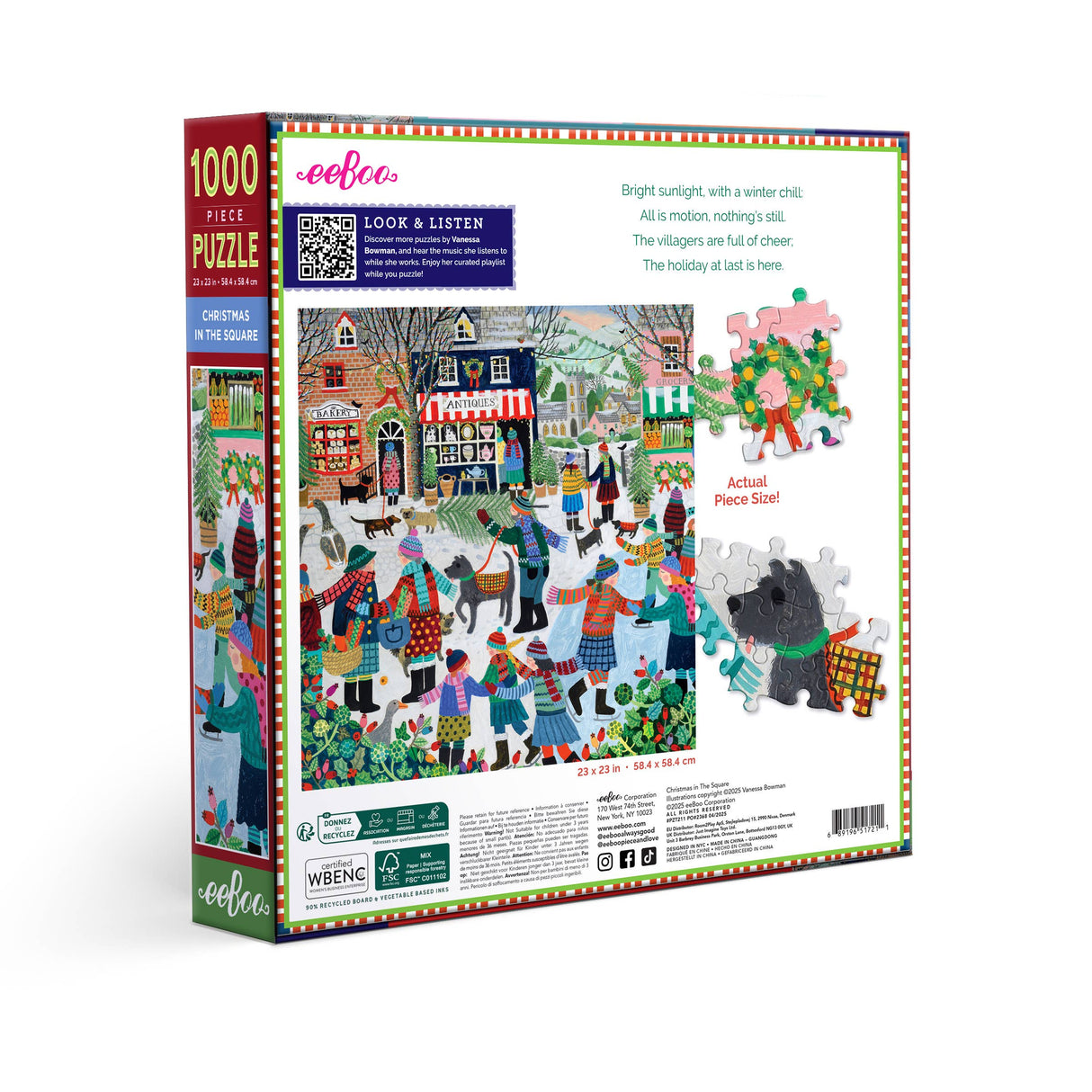 Christmas in the Square 1000 Piece Jigsaw Puzzle | eeBoo