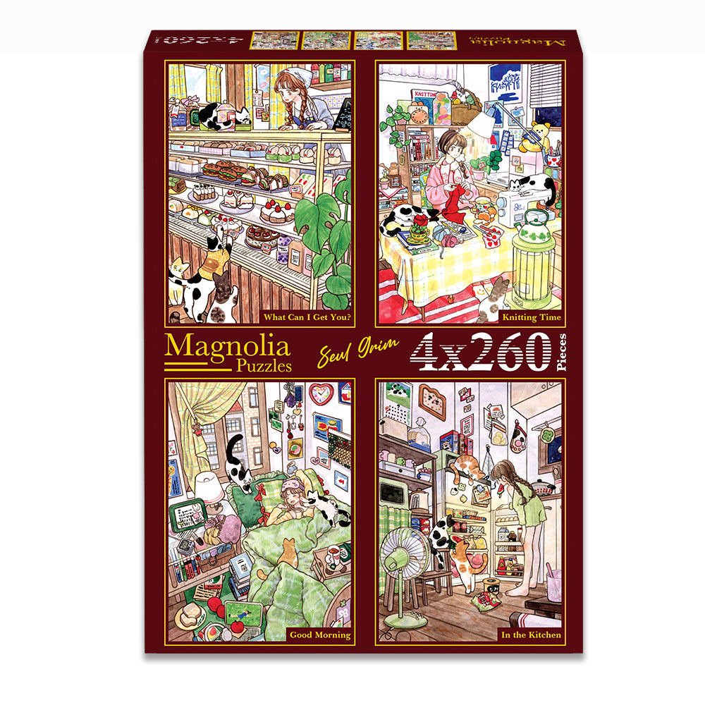 Pre-Order - Seul Grim (#1) 4 x 260 Pieces Jigsaw Puzzles | Magnolia