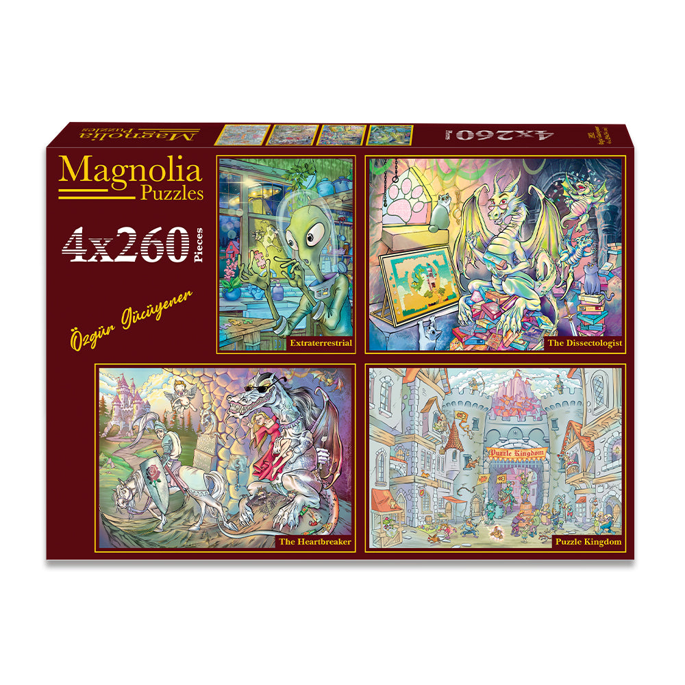 Pre-Order - Ozgur Gucuyener 4 x 260 Pieces Jigsaw Puzzles | Magnolia