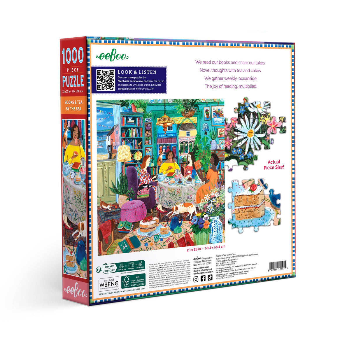 Books & Tea By the Sea 1000 Piece Jigsaw Puzzle | eeBoo