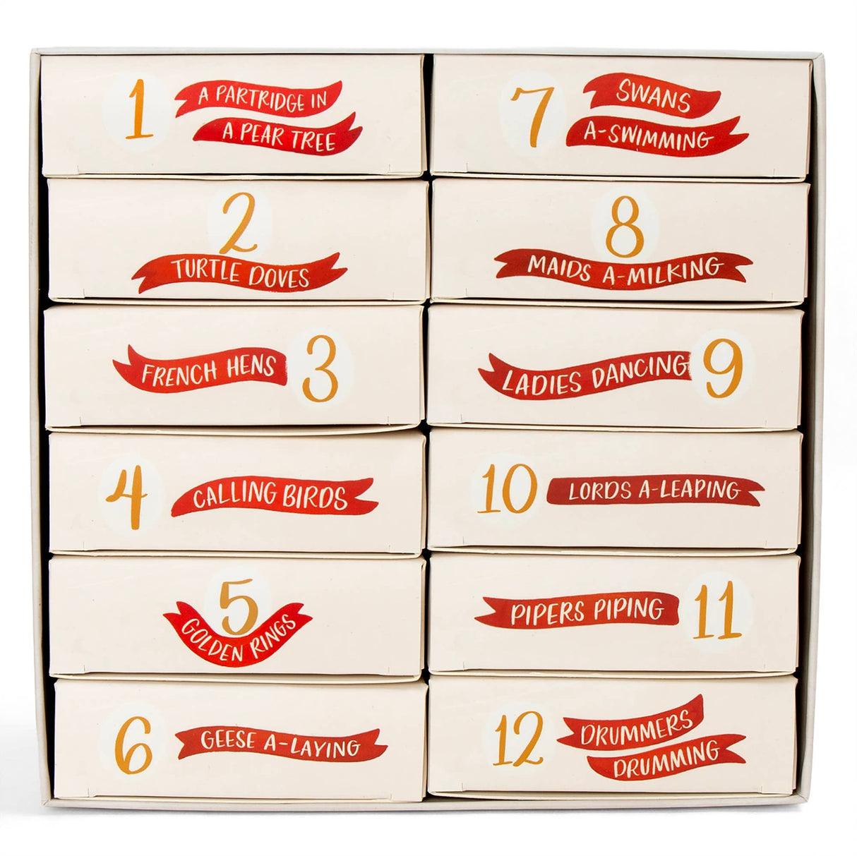 12 Days of Christmas Mini Jigsaw Puzzle Set, 50 Pieces Each | 1Canoe2