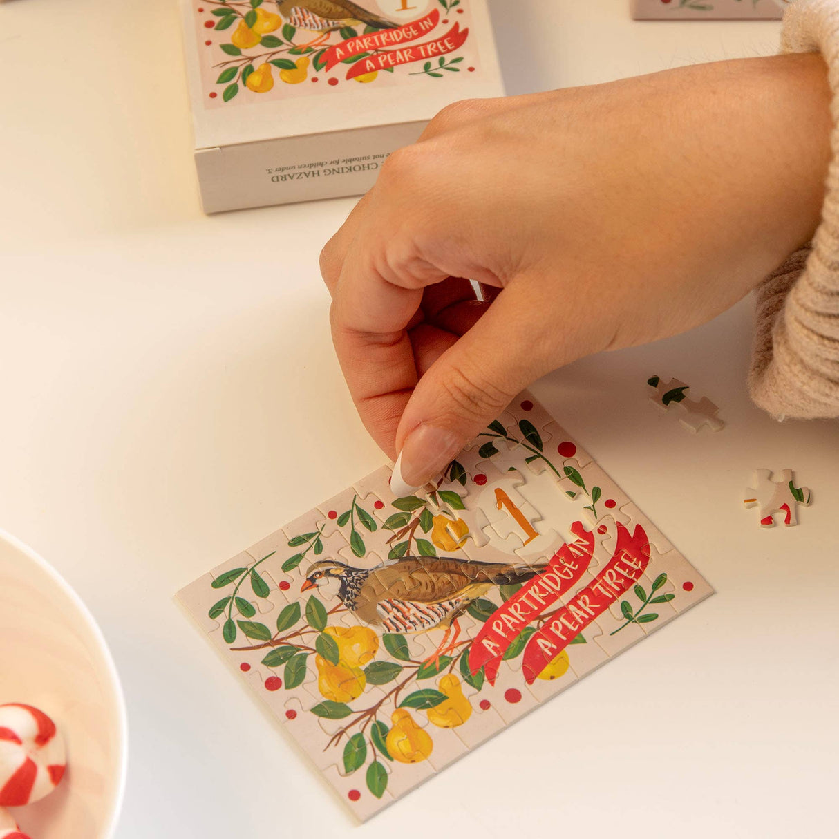 12 Days of Christmas Mini Jigsaw Puzzle Set, 50 Pieces Each | 1Canoe2