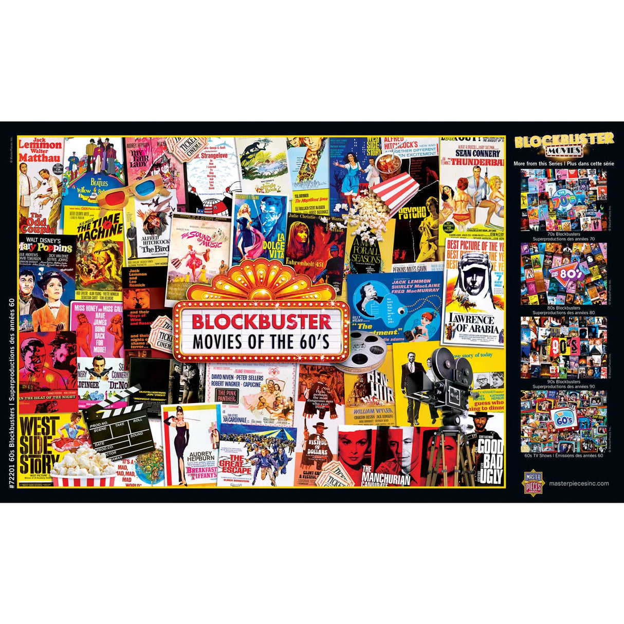 60's Blockbusters 1000 Piece Puzzle by Masterpieces - Masterpieces Puzzles - Jigsaw Puzzles - The Puzzle Center