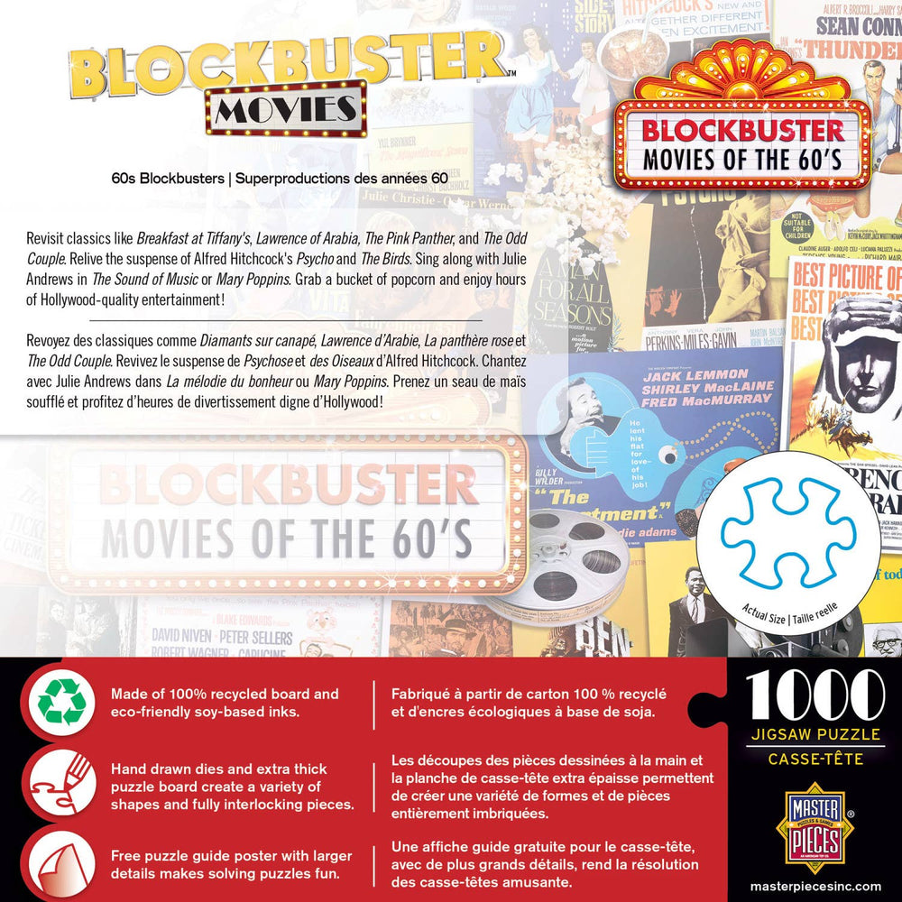 60's Blockbusters 1000 Piece Puzzle by Masterpieces - Masterpieces Puzzles - Jigsaw Puzzles - The Puzzle Center