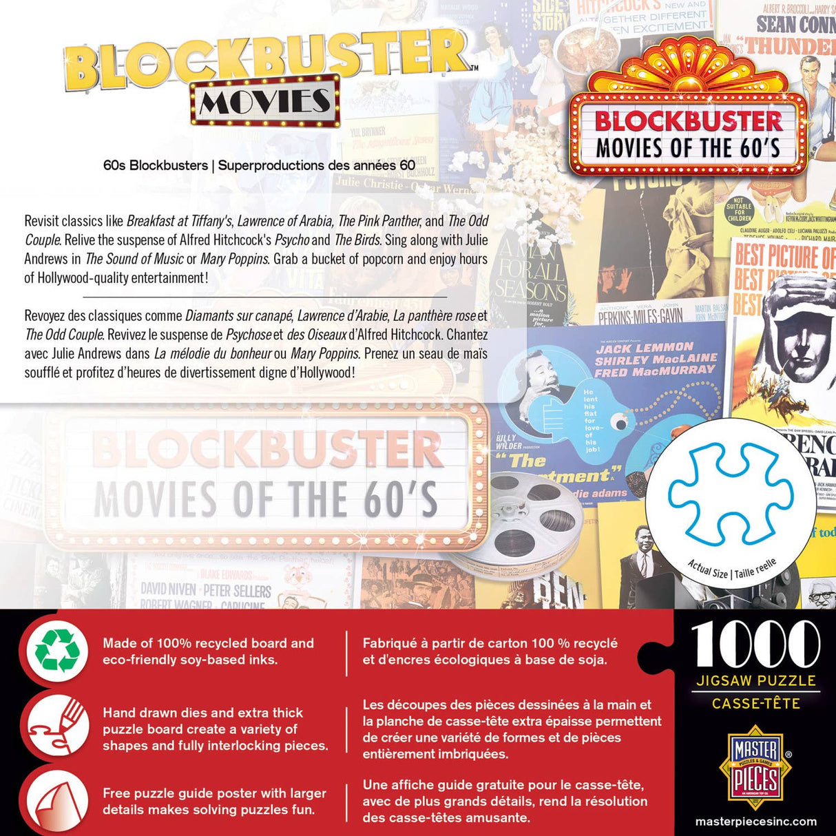 60's Blockbusters 1000 Piece Puzzle by Masterpieces - Masterpieces Puzzles - Jigsaw Puzzles - The Puzzle Center