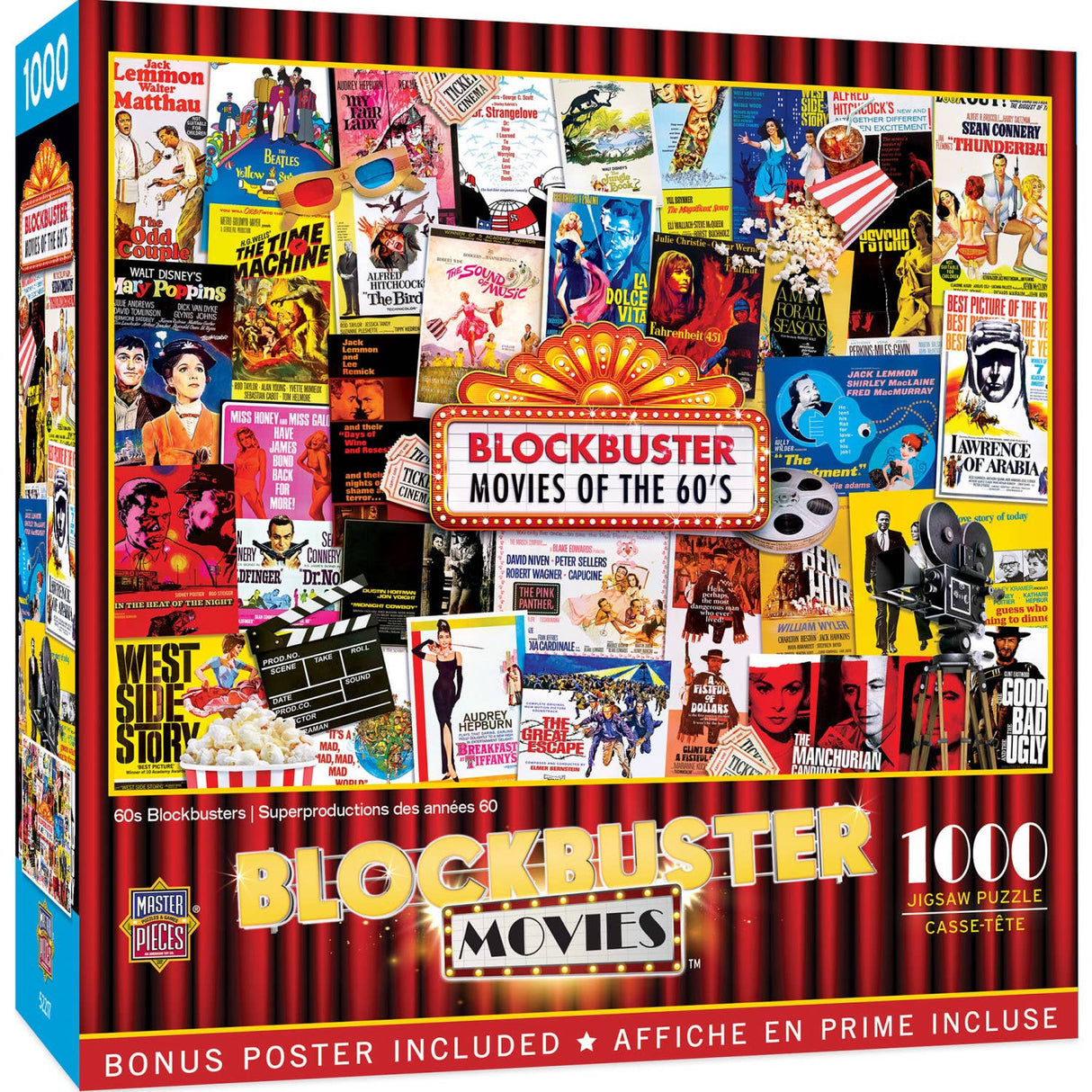 60's Blockbusters 1000 Piece Puzzle by Masterpieces - Masterpieces Puzzles - Jigsaw Puzzles - The Puzzle Center