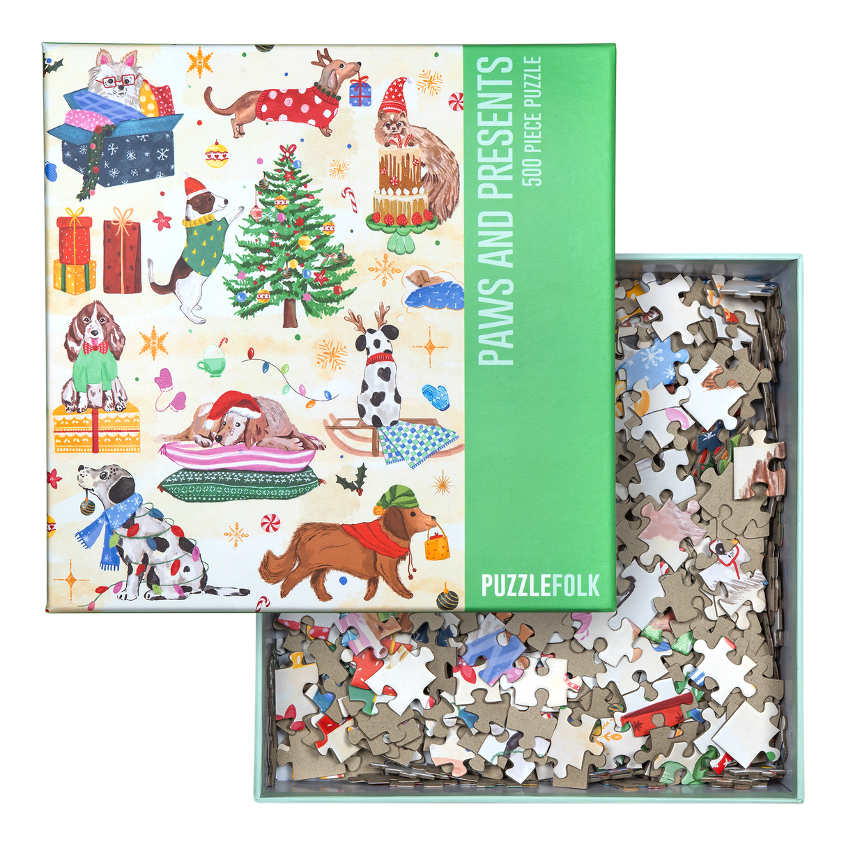 Paws and Presents 500 Piece Jigsaw Puzzle | Puzzlefolk