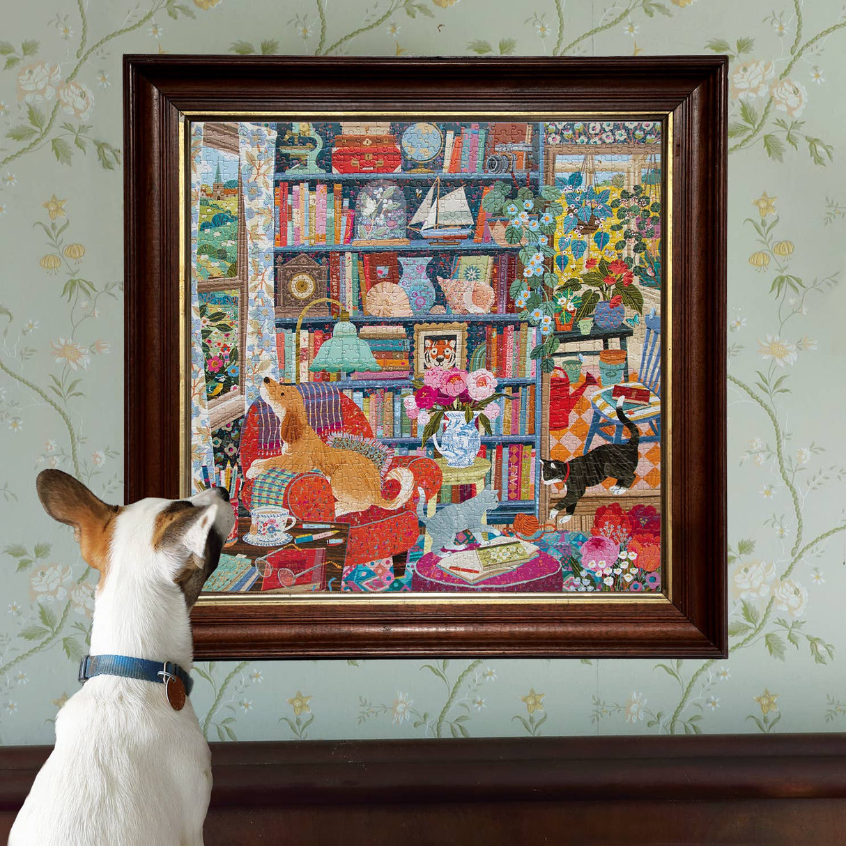 English Cottage Library 1000 Piece Jigsaw Puzzle | eeBoo