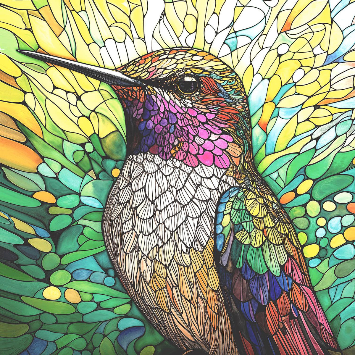 Neurographic Hummingbird 500 Piece Jigsaw Puzzle | SunsOut