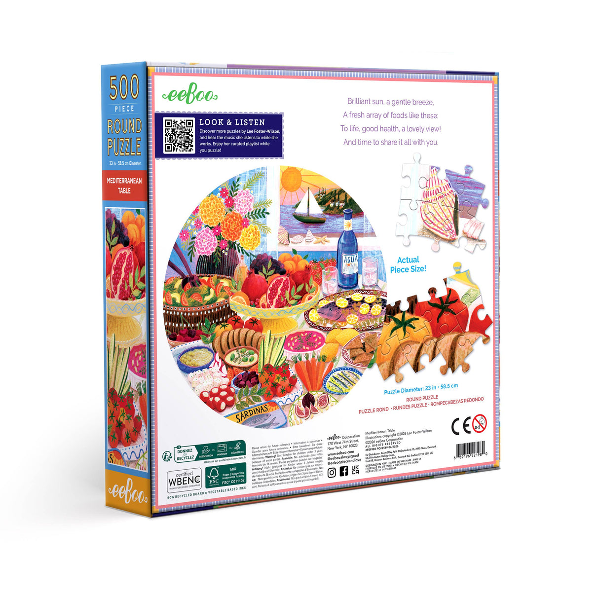 Mediterranean Table 500 Piece Jigsaw Puzzle | eeBoo
