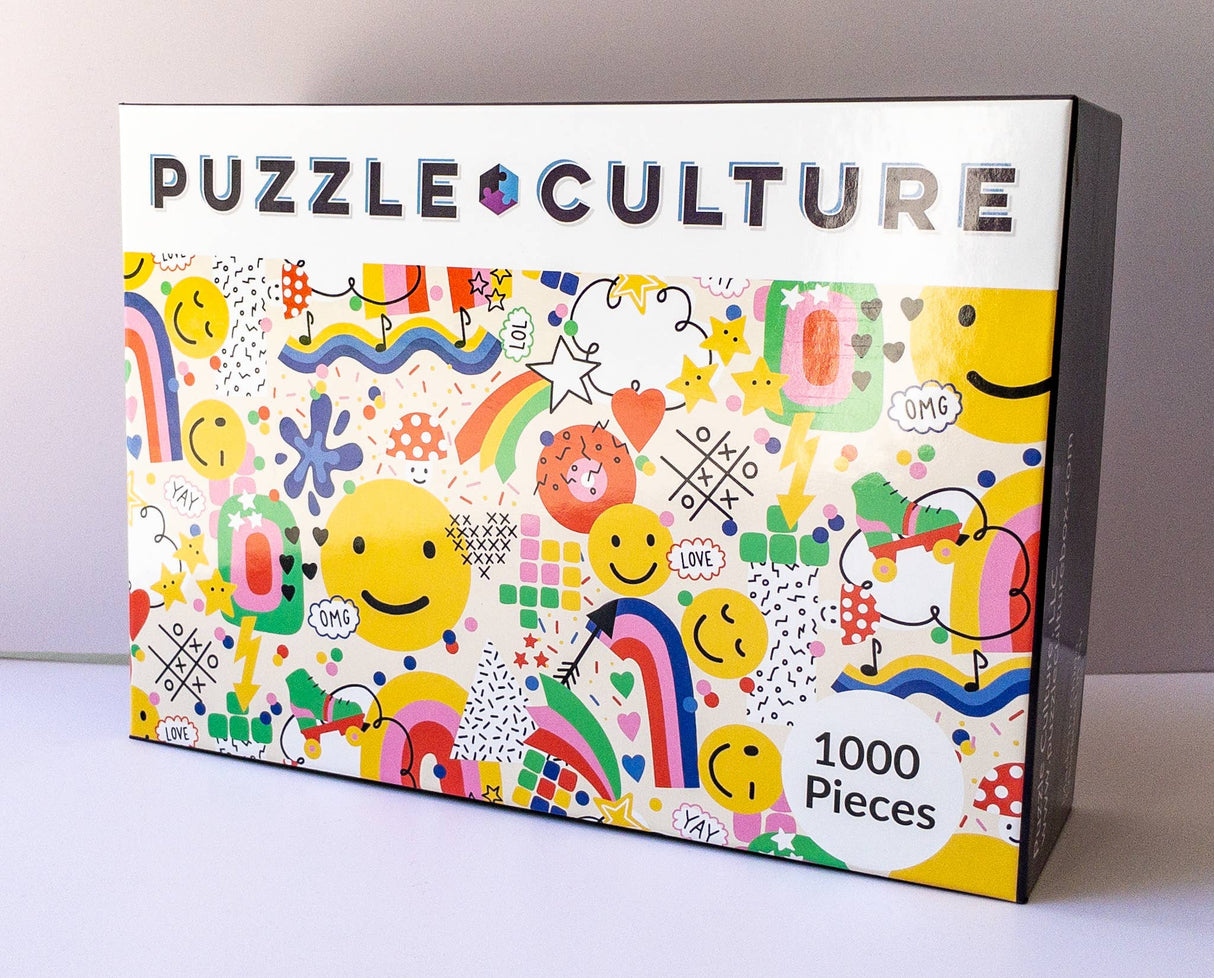 90's Fun Puzzle by Puzzle Culture - 1000 Piece Jigsaw Puzzle - Puzzle Culture - Jigsaw Puzzles - The Puzzle Center -
