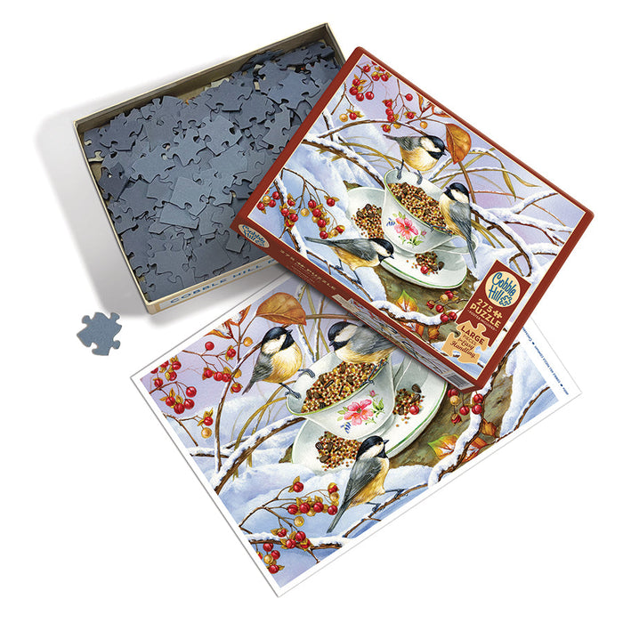 Chickadee Tea 275 Piece Easy Handling Jigsaw Puzzle | Cobble Hill