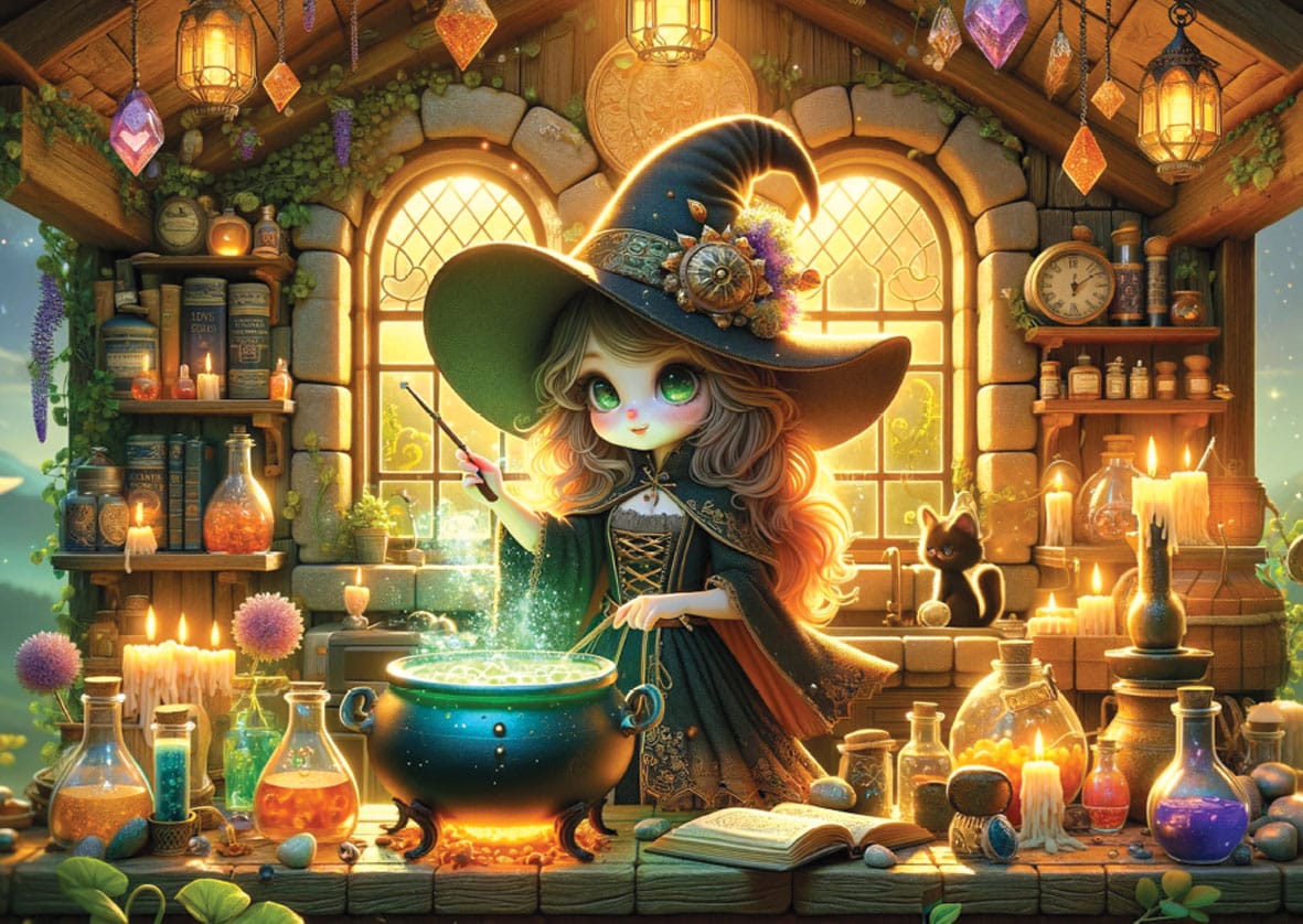 Lovely Witch 1000 Piece Jigsaw Puzzle | Yazz