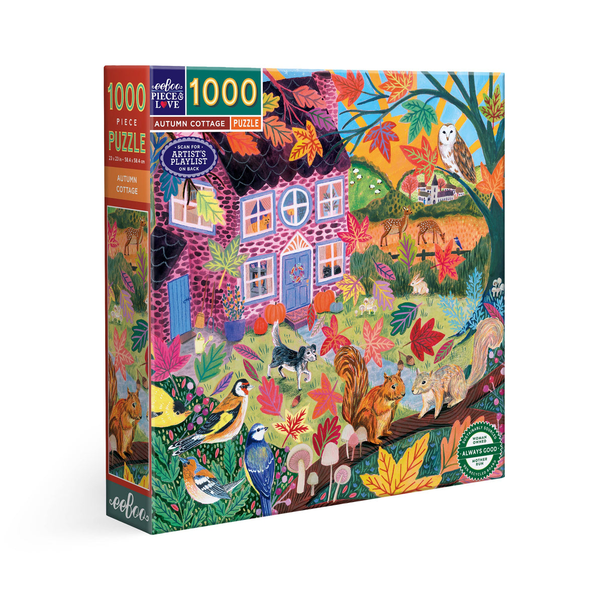Autumn Cottage 1000 Piece Jigsaw Puzzle | eeBoo