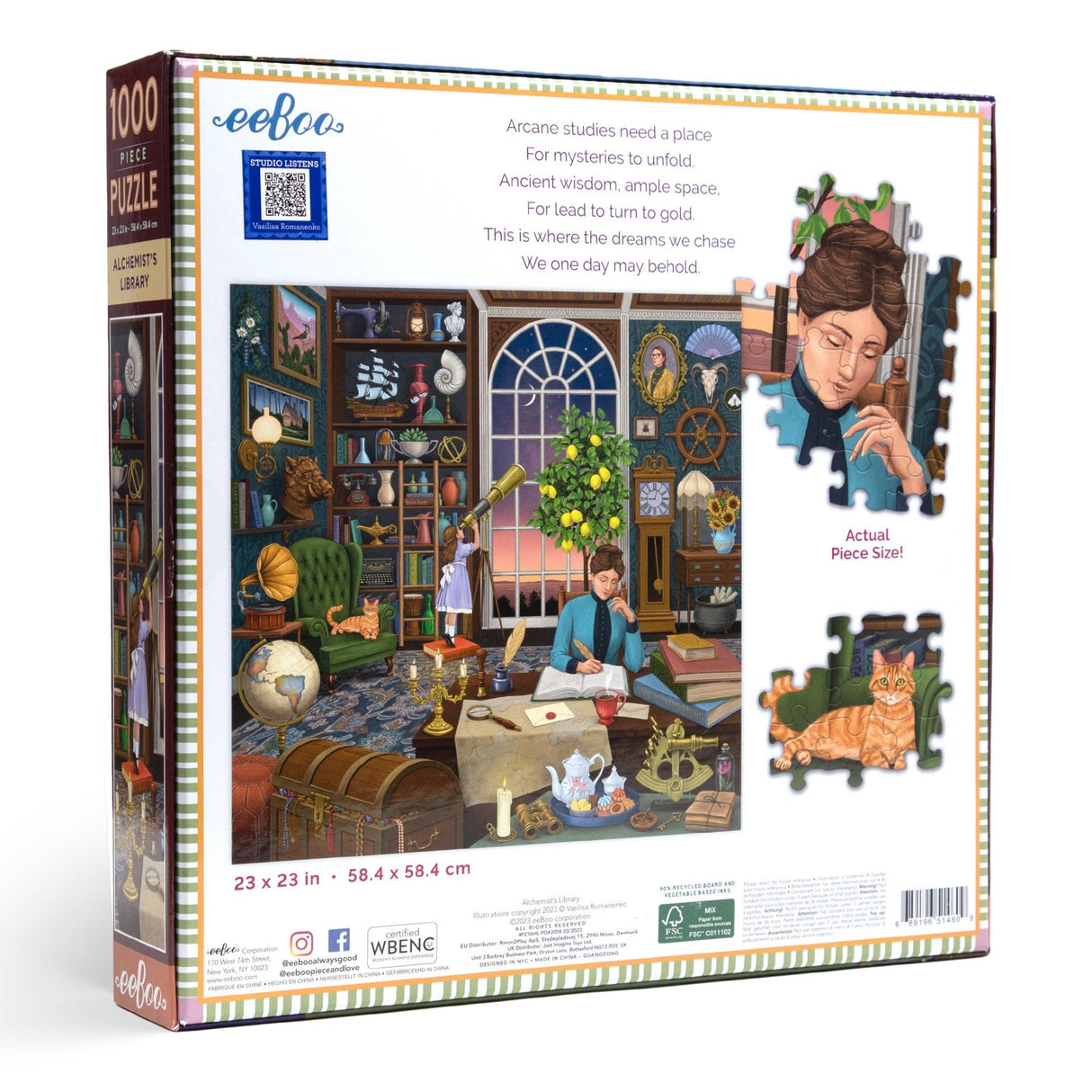 Alchemist's Library 1000 Piece Square Puzzle by eeBoo - eeBoo - Jigsaw Puzzles - The Puzzle Center -