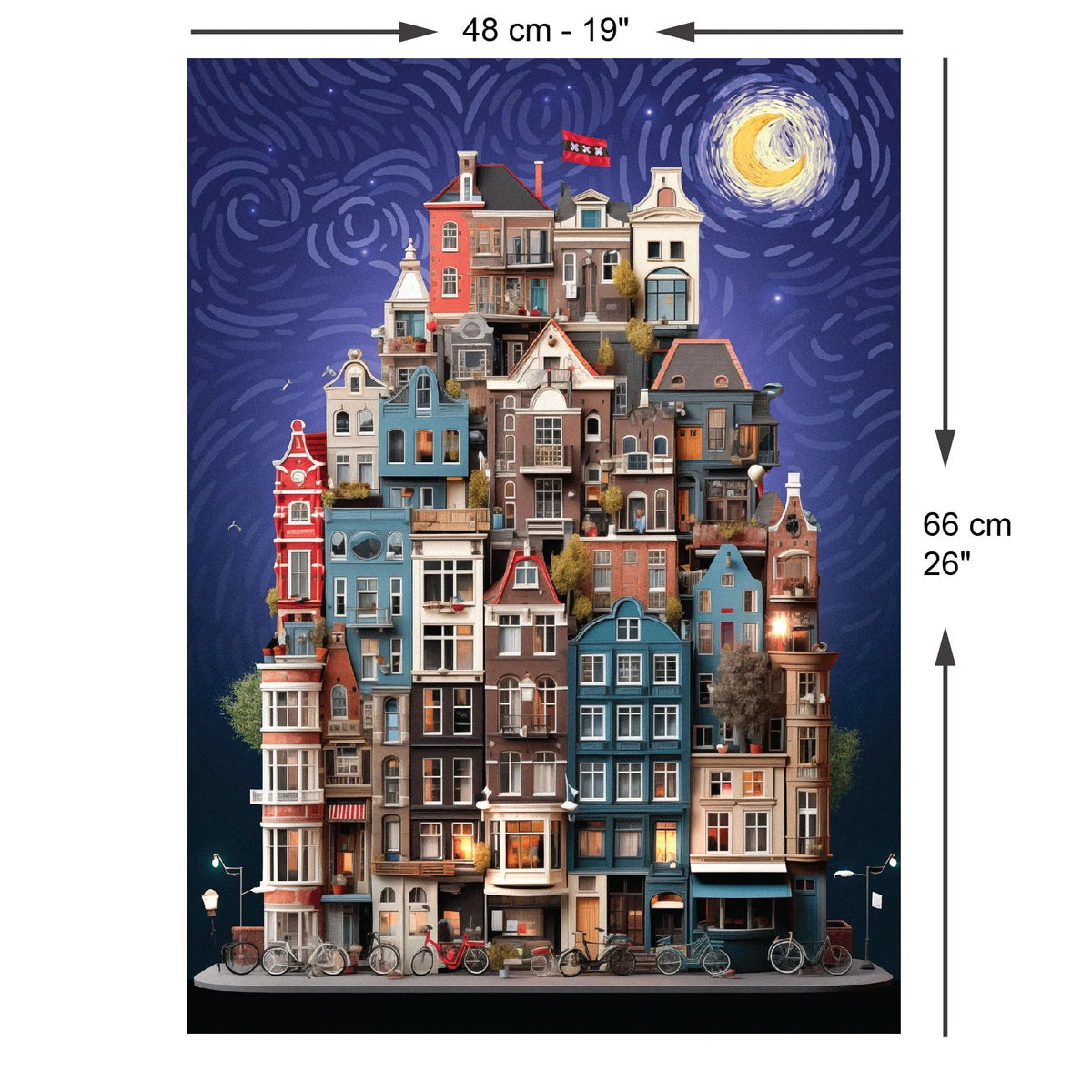 Amsterdam Starry Night 1000 Piece Jigsaw Puzzle | Anatolian - Jigsaw Puzzles - The Puzzle Center