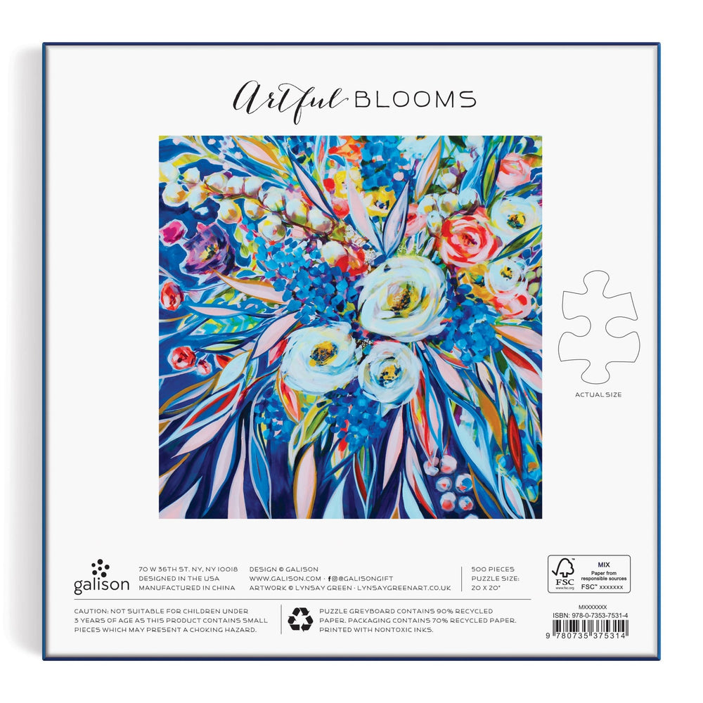 Artful Blooms 500 Piece Puzzle by Galison - Galison - Jigsaw Puzzles - The Puzzle Center -