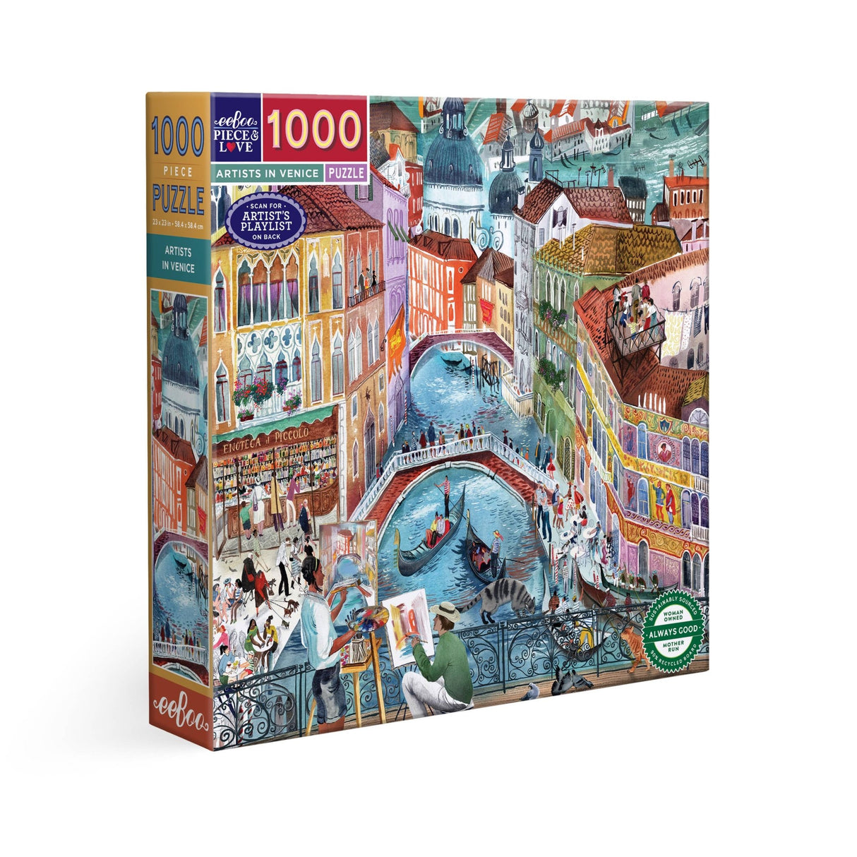 Artists in Venice 1000 Piece Jigsaw Puzzle | eeBoo - Jigsaw Puzzles - The Puzzle Center