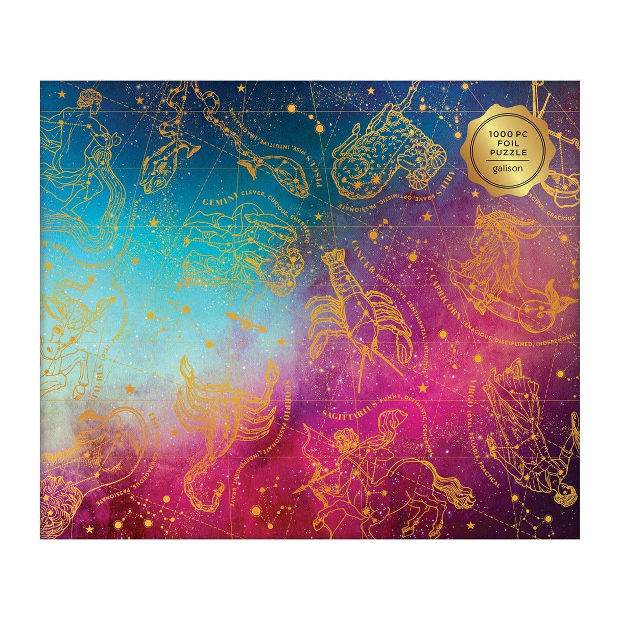 Astrology 1000 Piece Foil Puzzle by Galison - Galison - Jigsaw Puzzles - The Puzzle Center -