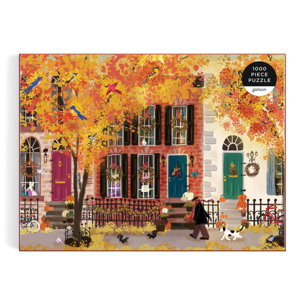Autumn in the Neighborhood 1000 Piece Puzzle by Galison - Galison - Jigsaw Puzzles - The Puzzle Center -