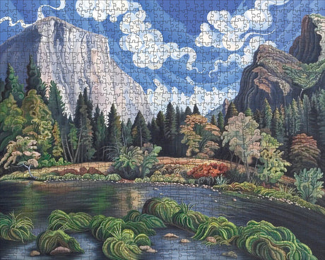 Autumn in Yosemite Valley 1000 - Piece Jigsaw Puzzle by Pomegranate - Phyllis Shafer Art - Pomegranate - Jigsaw Puzzles - The Puzzle Center -