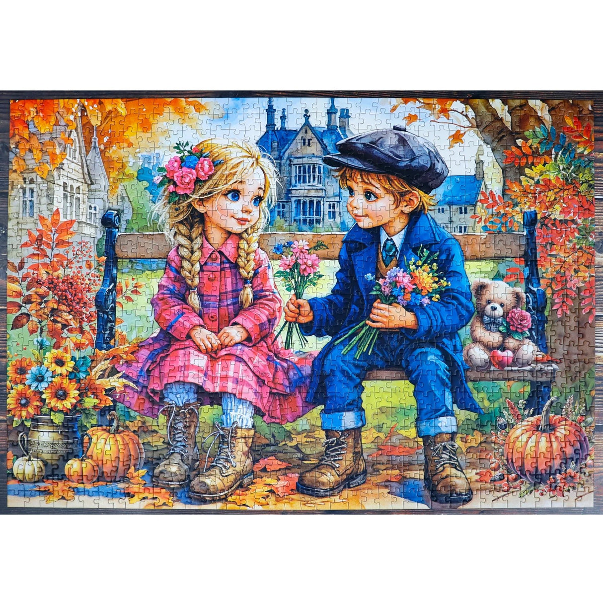 Autumn's Tender Gesture 1000 Piece Puzzle by Delfy - Delfy - Jigsaw Puzzles - The Puzzle Center -