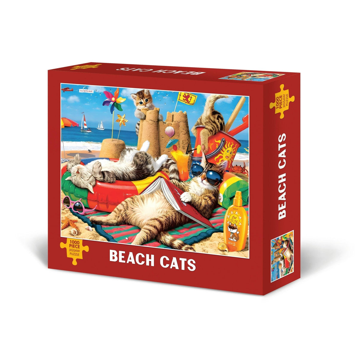 Beach Cats 1000 - Piece Jigsaw Puzzle by Willow Creek Press - Willow Creek Press & Gifts - Jigsaw Puzzles - The Puzzle Center -