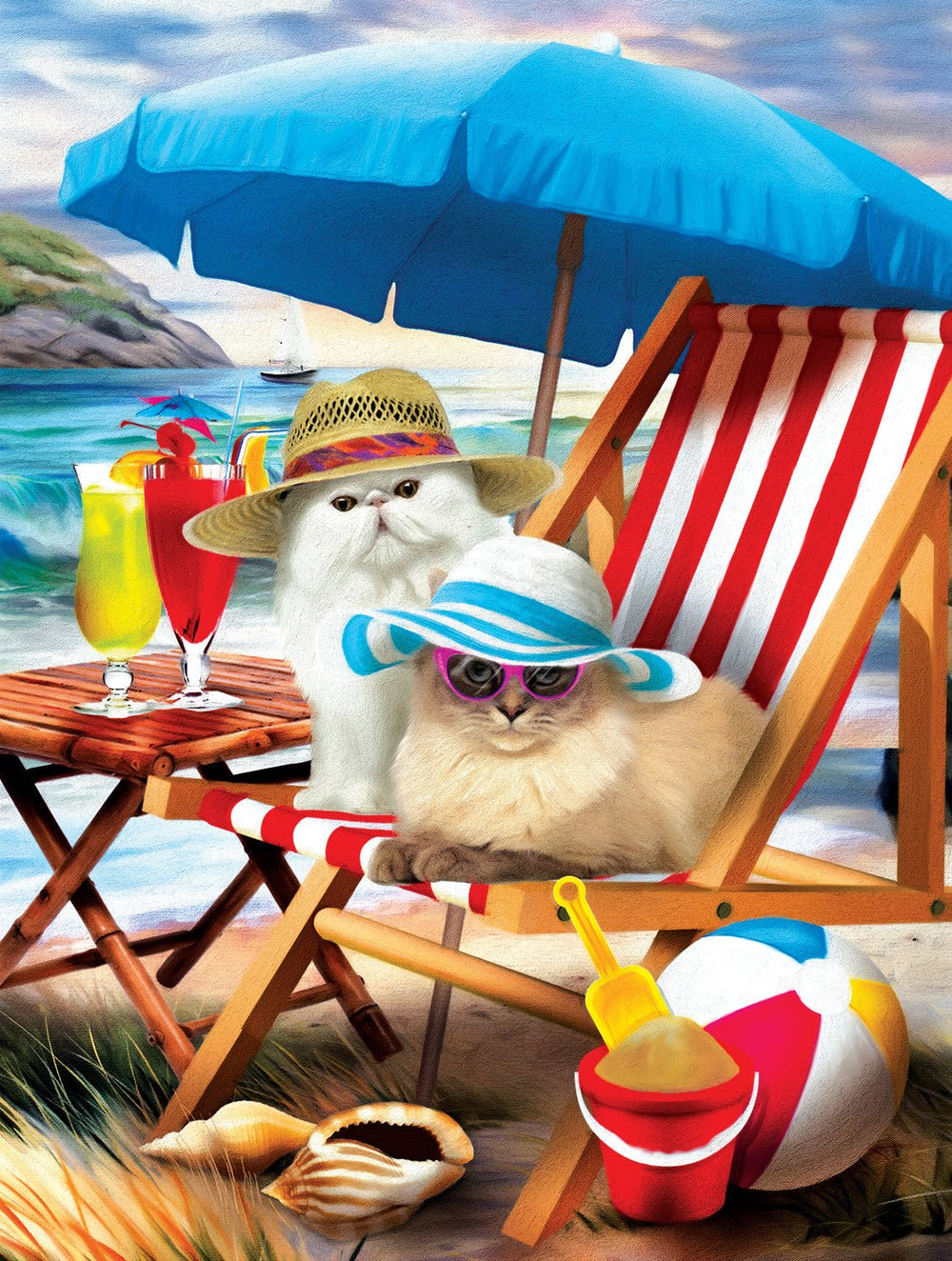 Beach Cats 300 Piece Jigsaw Puzzle by SunsOut Puzzles - SunsOut - Jigsaw Puzzles - The Puzzle Center