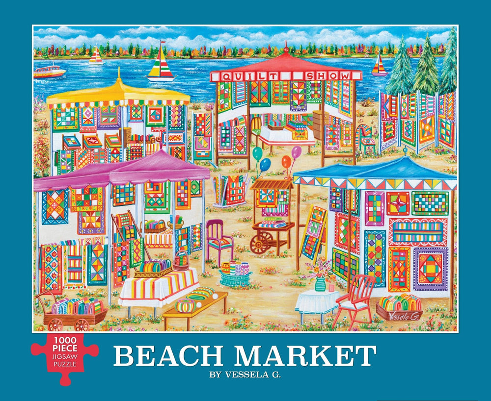 Beach Market 1000 - Piece Jigsaw Puzzle by Willow Creek Press - Willow Creek Press & Gifts - Jigsaw Puzzles - The Puzzle Center -