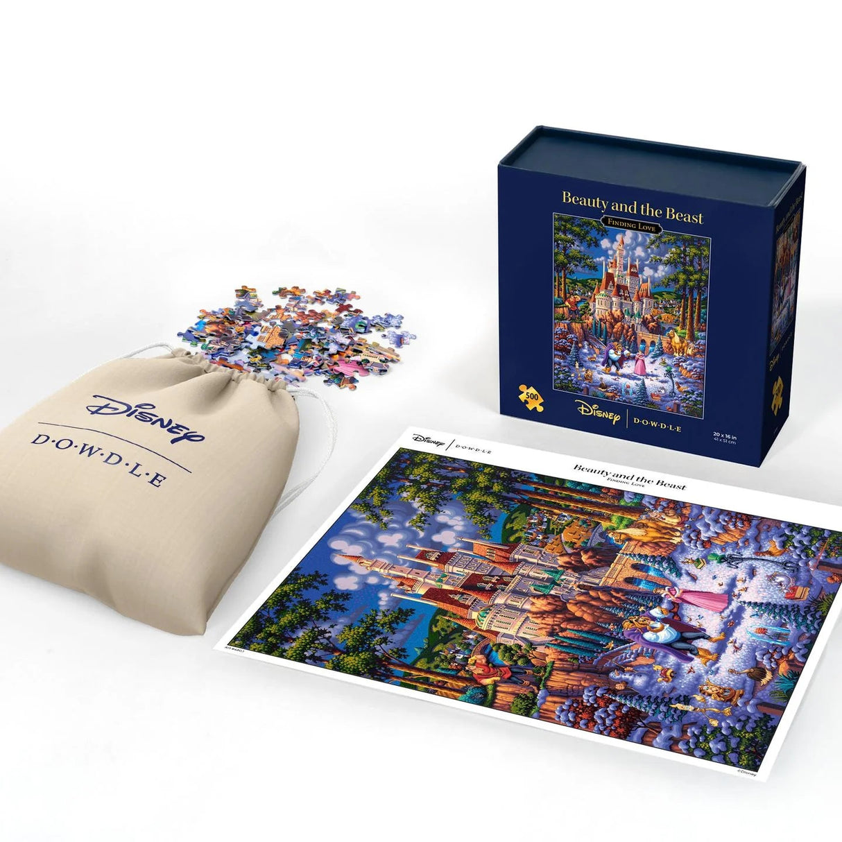 Beauty and the Beast Finding Love 500 Piece Jigsaw Puzzle by Dowdle and Disney - Dowdle - Jigsaw Puzzles - The Puzzle Center -