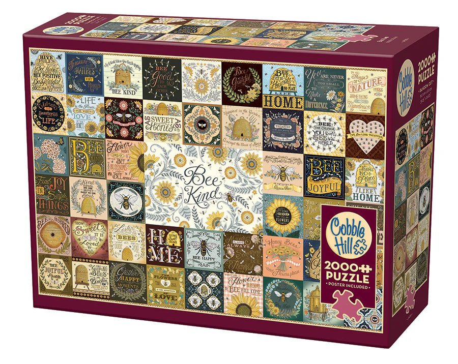 Bee Kind 2000 Piece Jigsaw Puzzle | Cobble Hill - Jigsaw Puzzles - The Puzzle Center
