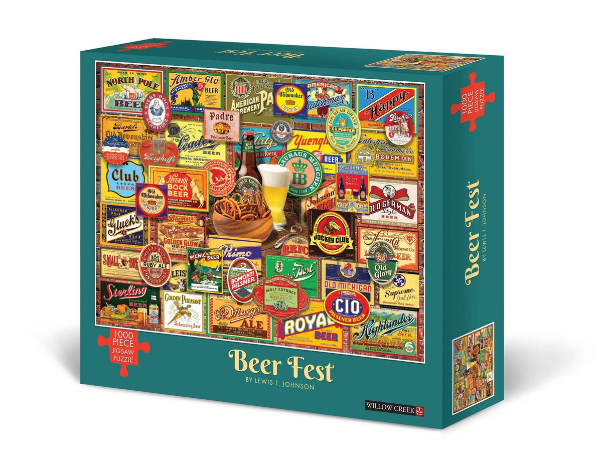 Beer Fest 1000 - Piece Jigsaw Puzzle by Willow Creek Press - Willow Creek Press & Gifts - Jigsaw Puzzles - The Puzzle Center -