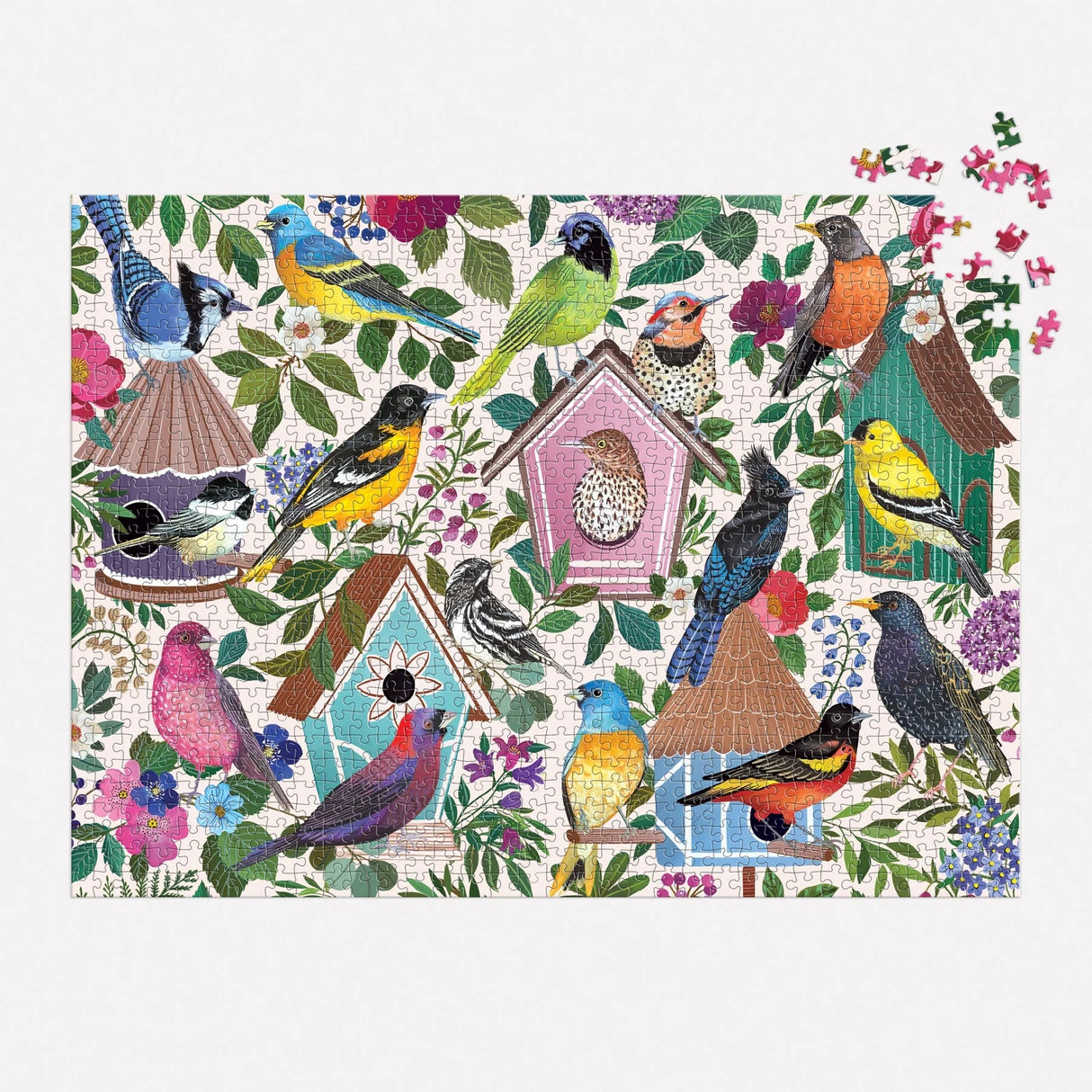 Birdhouse Lane 1000 Piece Jigsaw Puzzle | Galison - Jigsaw Puzzles - The Puzzle Center