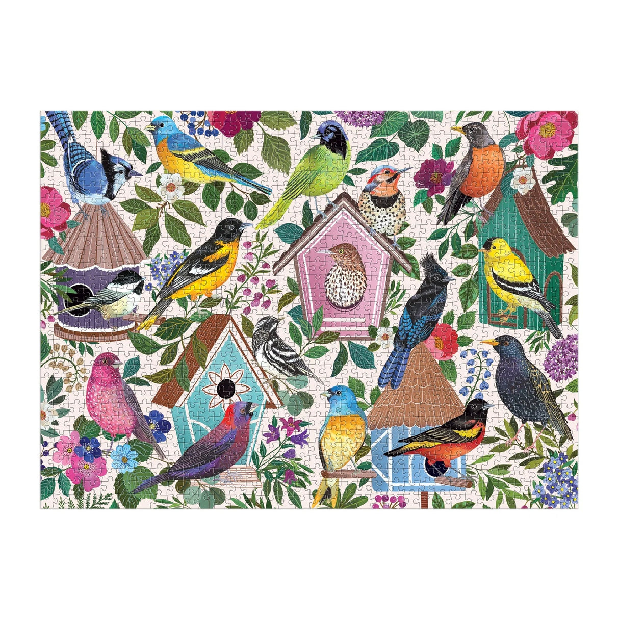 Birdhouse Lane 1000 Piece Jigsaw Puzzle | Galison - Jigsaw Puzzles - The Puzzle Center