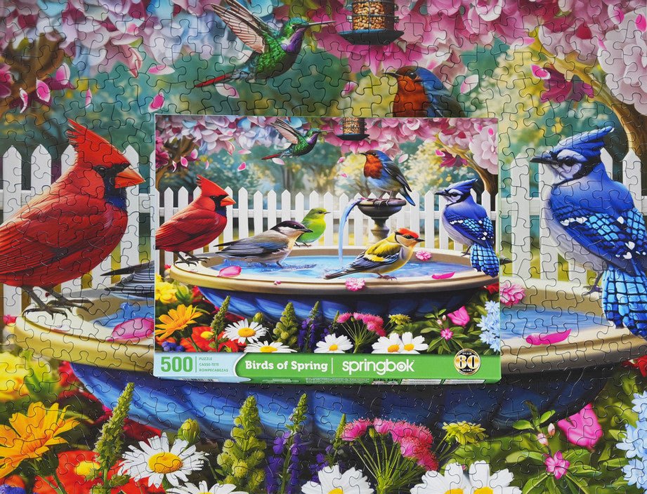 Birds Of Spring 500 Piece Jigsaw Puzzle by Springbok Puzzles - Springbok Puzzles - Jigsaw Puzzles - The Puzzle Center