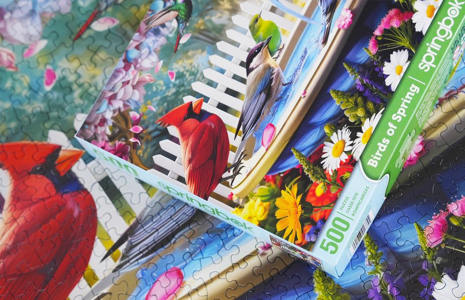 Birds Of Spring 500 Piece Jigsaw Puzzle by Springbok Puzzles - Springbok Puzzles - Jigsaw Puzzles - The Puzzle Center