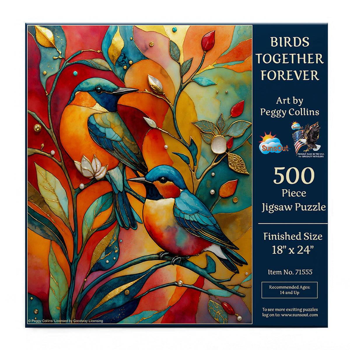Birds Together Forever 500 Piece Jigsaw Puzzle | SunsOut