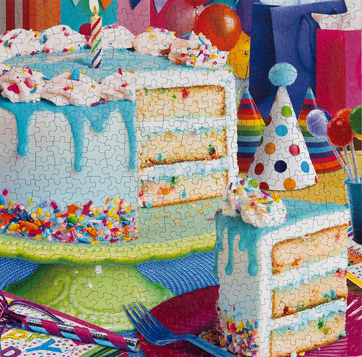 Birthday Cake 500 Piece Jigsaw Puzzle - Limited Release | Springbok Puzzles - Springbok Puzzles - Jigsaw Puzzles - The Puzzle Center