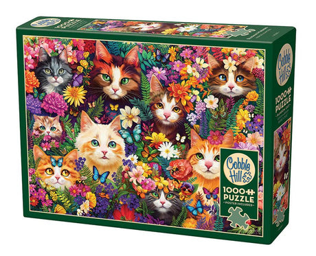 Blooming Whiskers 1000 Piece Jigsaw Puzzle | Cobble Hill Puzzles - Jigsaw Puzzles - The Puzzle Center