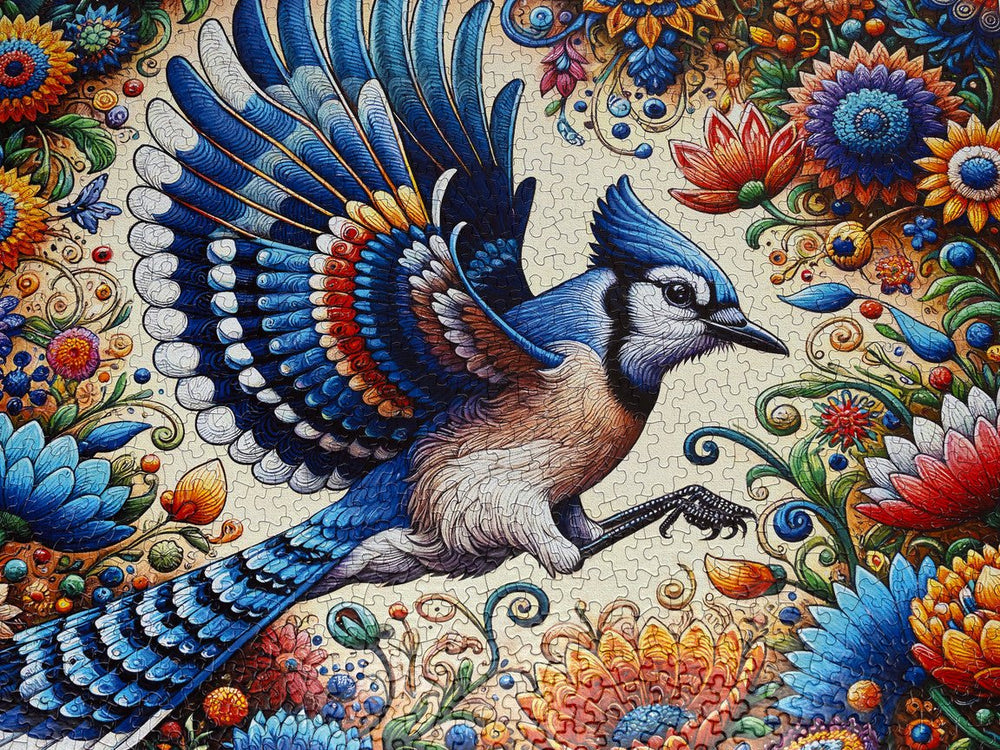 Blue Jay in Summer 1000 Piece Jigsaw Puzzle | Springbok Puzzles - Springbok Puzzles - Jigsaw Puzzles - The Puzzle Center