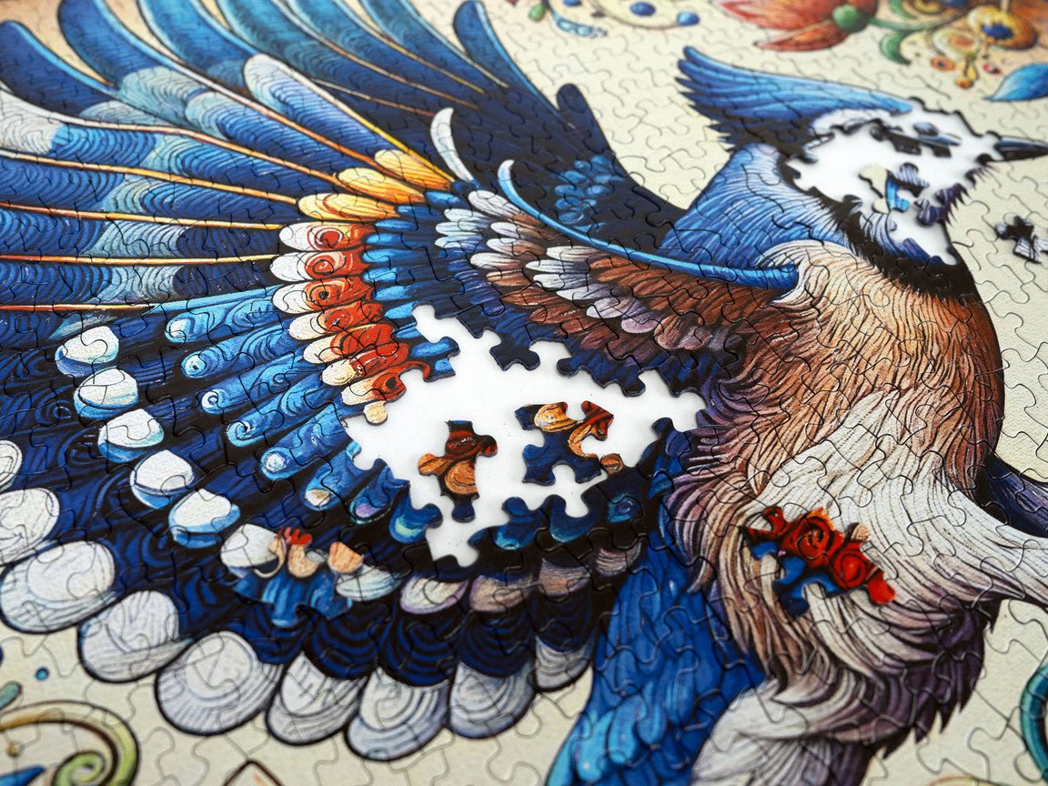Blue Jay in Summer 1000 Piece Jigsaw Puzzle | Springbok Puzzles - Springbok Puzzles - Jigsaw Puzzles - The Puzzle Center