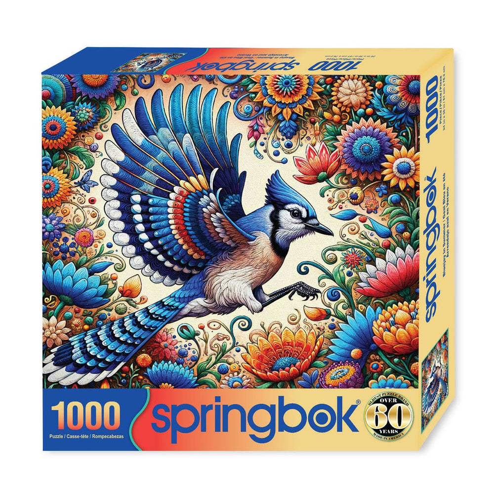 Blue Jay in Summer 1000 Piece Jigsaw Puzzle | Springbok Puzzles - Springbok Puzzles - Jigsaw Puzzles - The Puzzle Center